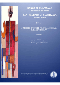Modelo de Política Monetaria Guatemala