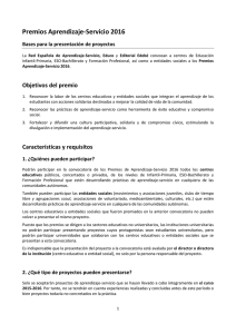 Castellano - PREMIOS Aprendizaje y servicio