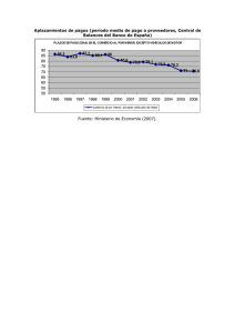 Aplazamientos de pagos (período medio de pago a proveedores