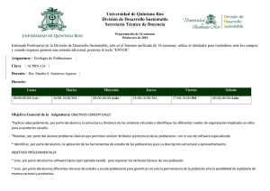 Universidad de Quintana Roo Divisi&oacute;n de Desarrollo Sustentable