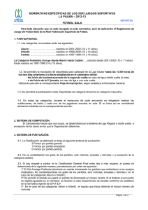 Normativa de Futbol Sala - Cabildo Insular de La Palma