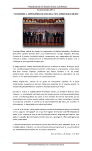 Poder Judicial del Estado de San Luis Potosí Comunicados 2012