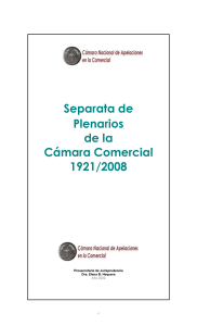 Separata de Plenarios de la Cámara Comercial 1921/2008