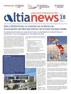 Altia e IECISA firman un contrato con la Oficina de Armonización del
