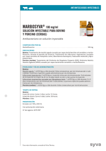 MARBOSYVA® 100 MG/ML SOLUCIóN INYECTABLE PARA