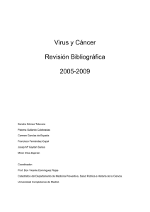 Virus y Cáncer Revisión Bibliográfica 2005-2009