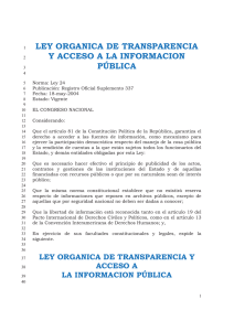 ley organica de transparencia y acceso a la informacion pública