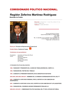 Regidor Zeferino Martínez Rodríguez