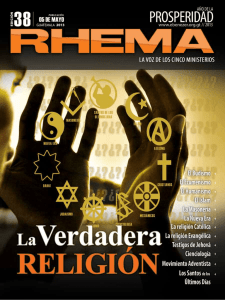 revista rhema mayo 2013. - Iglesia Jesucristo Rey De Gloria