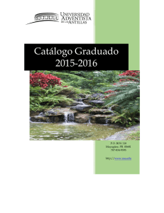 Catálogo Graduado 2015-2016 - Universidad Adventista de las