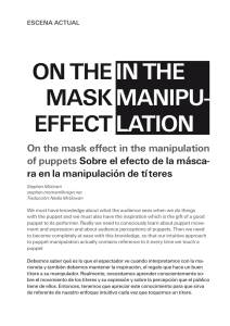 on thE mask EffEct in thE manipu- lation