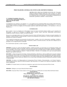 PROCURADURÍA GENERAL DE JUSTICIA DEL DISTRITO FEDERAL