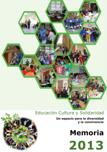 Memoria 2013 - Educación, Cultura y Solidaridad