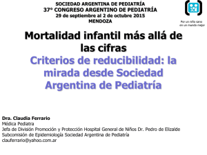 Clasificación de la mortalidad infantil según criterios de