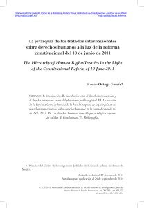 La jerarquía de los tratados internacionales sobre derechos