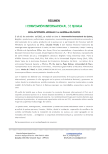 i convención internacional de quinua