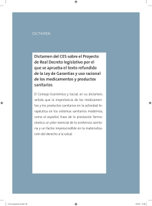 Dictamen del CES sobre el Proyecto de Real Decreto legislativo por