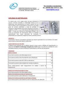 diploma en metrología - Cámara de Industrias del Uruguay