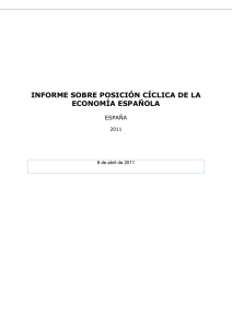 informe sobre posición cíclica de la economía española