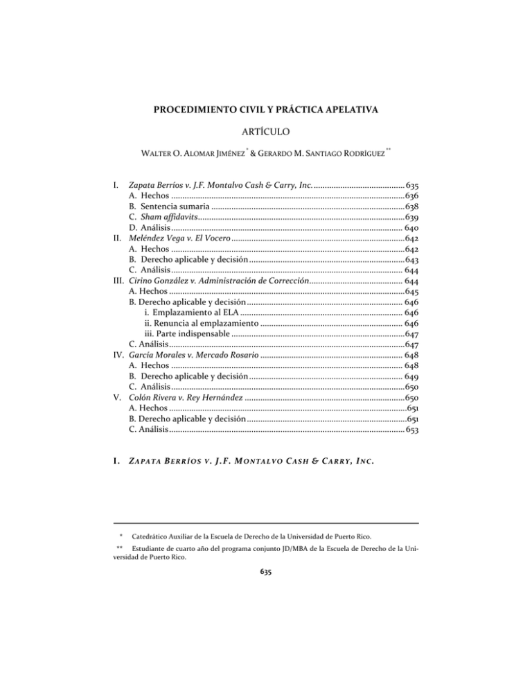 Procedimiento Civil Y Práctica Apelativa