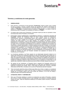 Términos y condiciones de venta generales