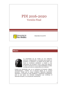 PDI 2016-2020 - Universidad de los Andes