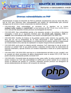 Diversas vulnerabilidades en PHP