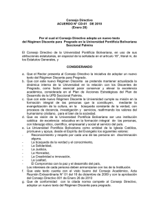 Regimen Discente Pregrado - Universidad Pontificia Bolivariana