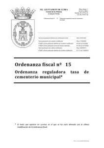 Ordenanza fiscal nº 15
