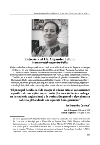 Entrevista al Dr. Alejandro Pelfini*