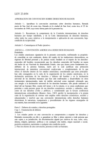 LEY 23054 - Derecho Internacional Publico