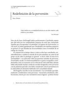 Redefinición de la perversión - Asociación Psicoanalítica del Uruguay