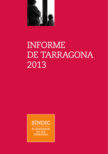 informe de tarragona 2013 - Síndic de Greuges de Catalunya