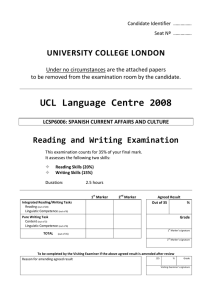 UCL Language Centre 2008 LCSP6006