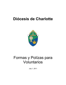 Diócesis de Charlotte Formas y Polízas para Voluntarios