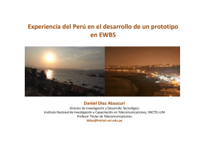 Experiencia del Perú en el desarrollo de un prototipo en EWBS