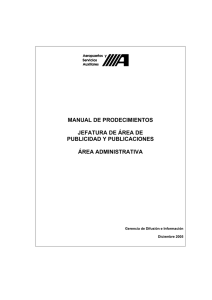 Manual de Procedimientos de la Jefatura de Área de Publicidad y