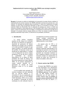 1 Implementación de reactores nucleares tipo PBMR como