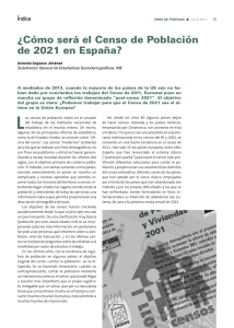 ¿Cómo será el Censo de Población de 2021 en España?