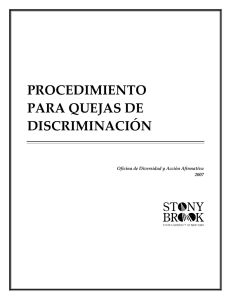 procedimiento para quejas de discriminación