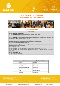 ACTA 11º GRUPO DE TRABAJO DE AUTOGENERACIÓN Y