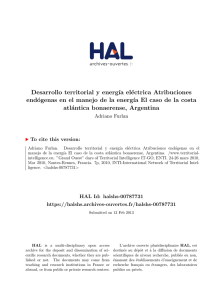 Desarrollo territorial y energÌa elÈctrica Atribuciones - Hal-SHS