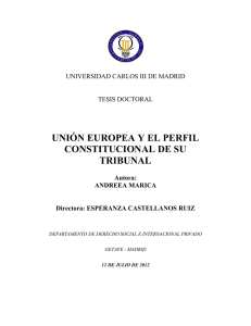 Unión Europea y el perfil constitucional de su tribunal - e