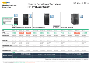 Nuevos Servidores Top Value HP ProLiant Gen9