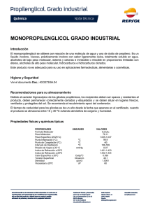 monopropilenglicol grado industrial