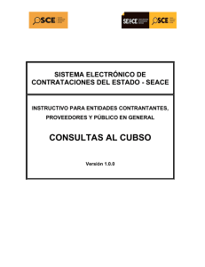consultas al cubso - Sistema Electrónico de Contrataciones del Estado
