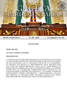 Año 03 / CONTENIDO - Asamblea Legislativa del Distrito Federal