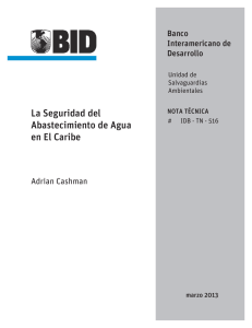 La Seguridad del Abastecimiento de Agua en El Caribe