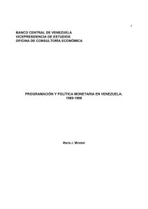 Programación y Política Monetaria en Venezuela: 1989-1998