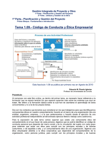 Tema 1.09.- Código de Conducta y Ética Empresarial